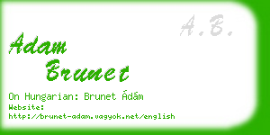 adam brunet business card